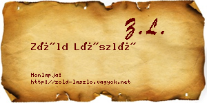 Zöld László névjegykártya