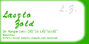 laszlo zold business card